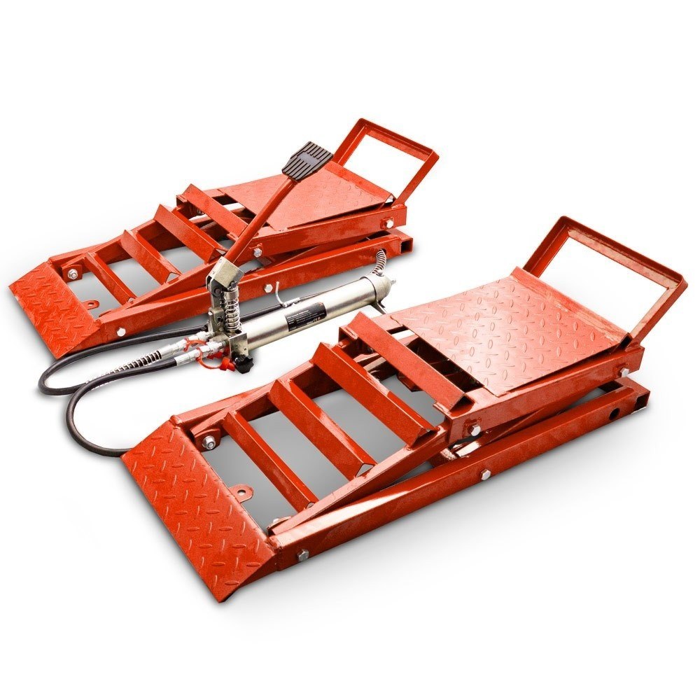 Bituxx hydraulické dílenské nájezdy 2× 2000 kg - nastavitelná výška 16-40 cm, sada pro servis aut MS19834